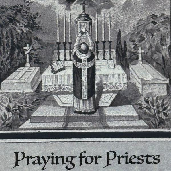 NEW - Praying for Priests, customizable holy card