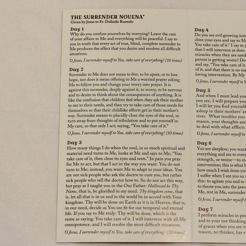 The Surrender Novena - Standard Size