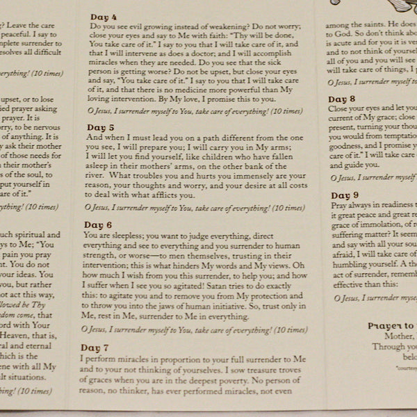 The Surrender Novena - Standard Size