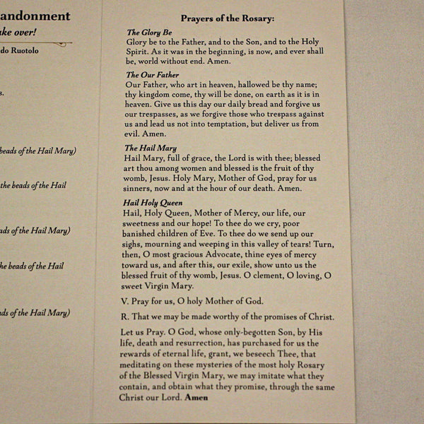 Large Font The Rosary of Abandonment - Jesus, You take over! NEW, A Prayer of Fr Dolindo Ruotolo