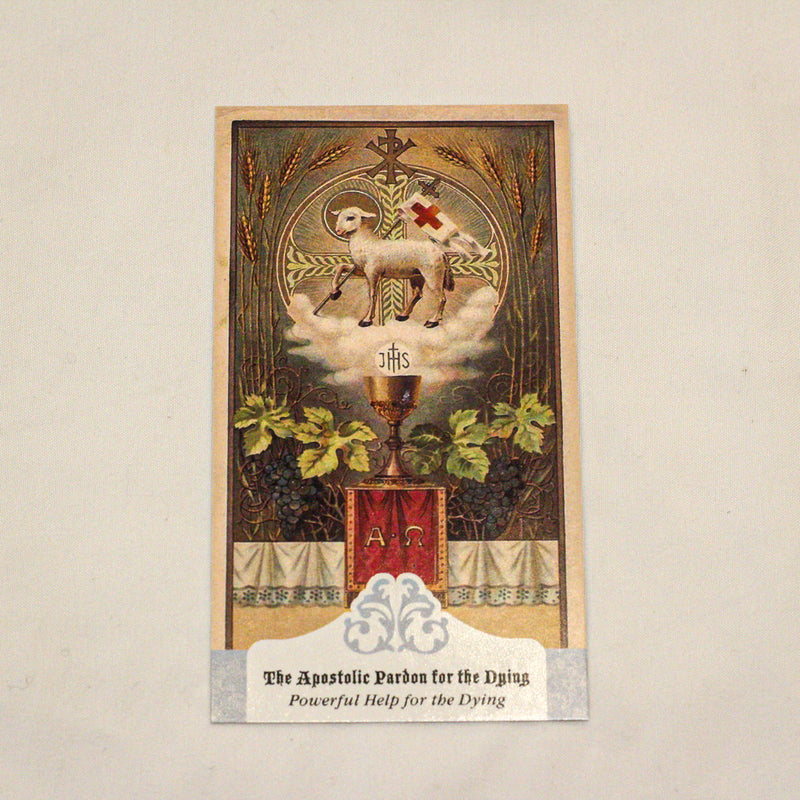 The Apostolic Pardon - Powerful Help for the Dying Holy Cards