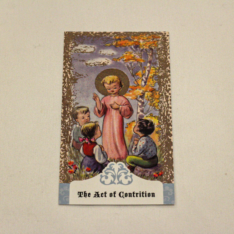 The Act of Contrition Holy Cards