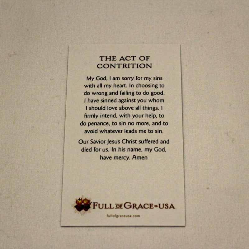 The Act of Contrition Holy Cards