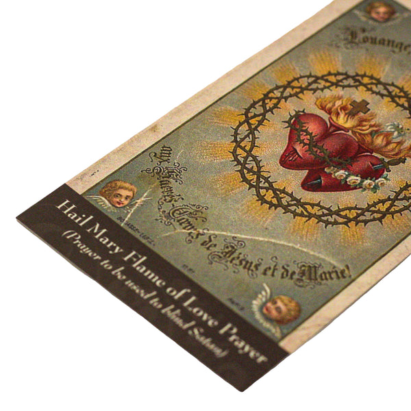 Hail Mary Flame of Love Holy Cards