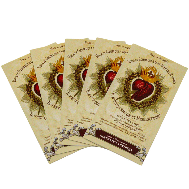 Novena de la Entrega – Tríptico de estampa/The Surrender Novena SPANISH version Trifold Holy Cards (3" X 5")