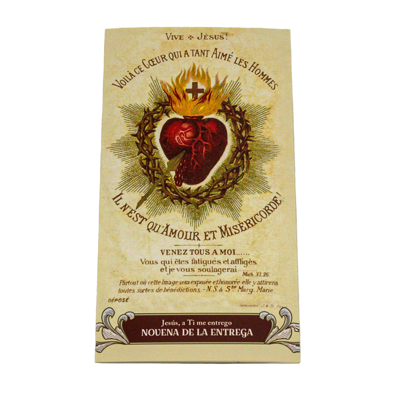 Novena de la Entrega – Tríptico de estampa/The Surrender Novena SPANISH version Trifold Holy Cards (3" X 5")