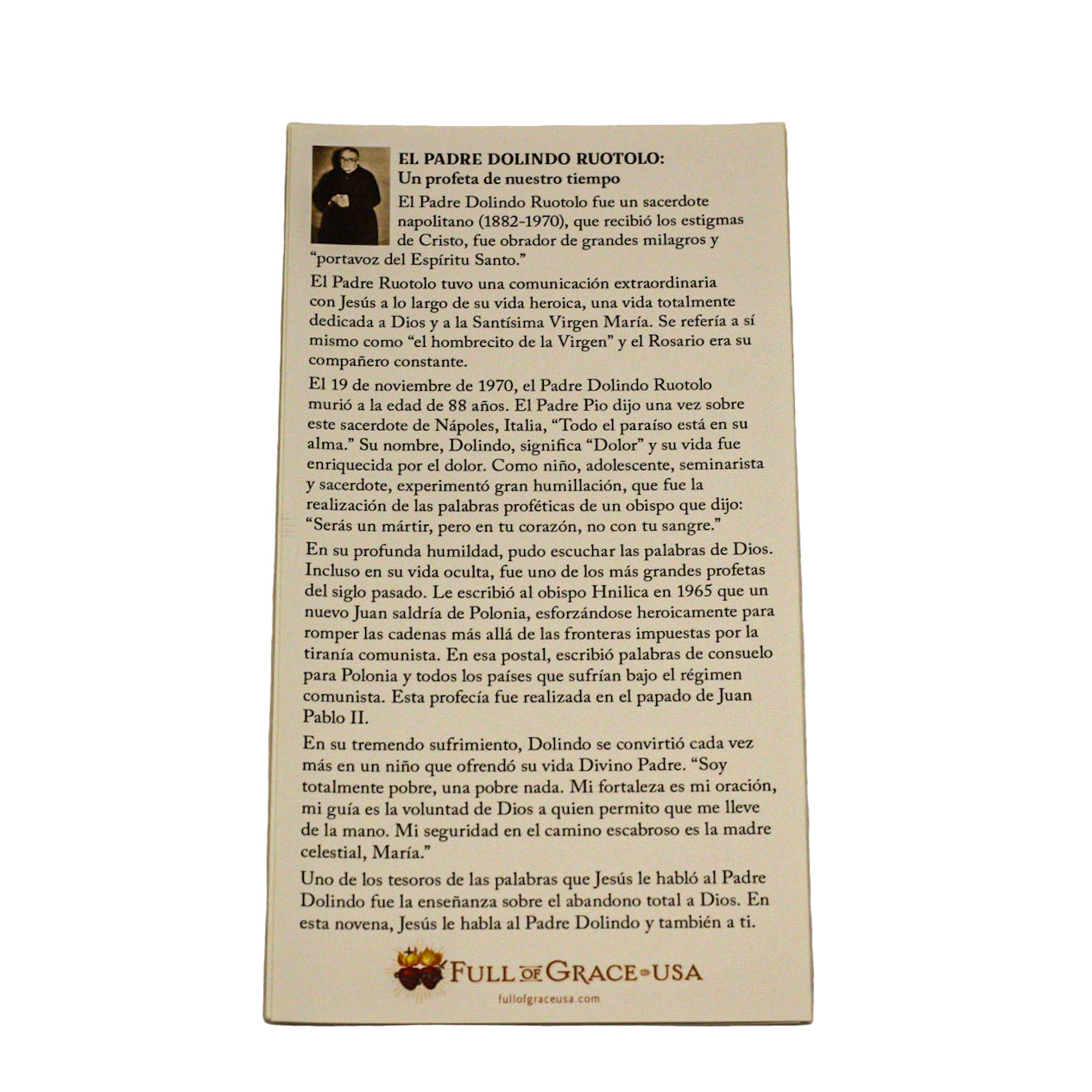 Novena de la Entrega – Tríptico de estampa/The Surrender Novena SPANISH version Trifold Holy Cards (3