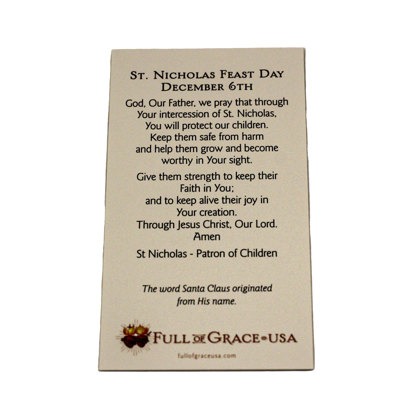St. Nicholas Prayer Cards