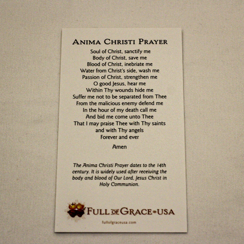 Anima Christi Holy Cards