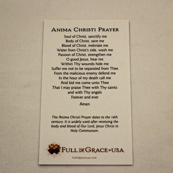 Anima Christi Holy Cards
