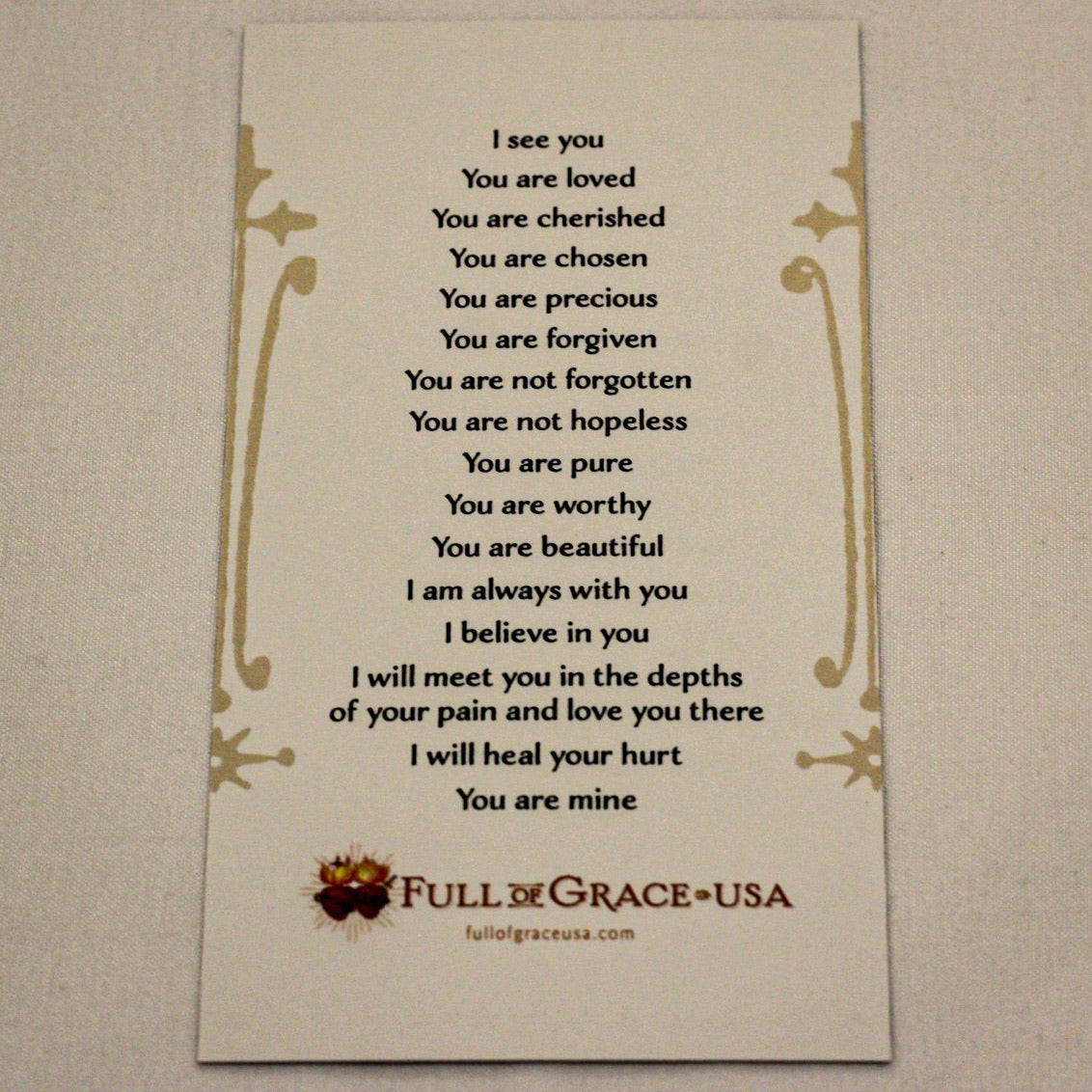 You Are Mine Holy Card, NEW