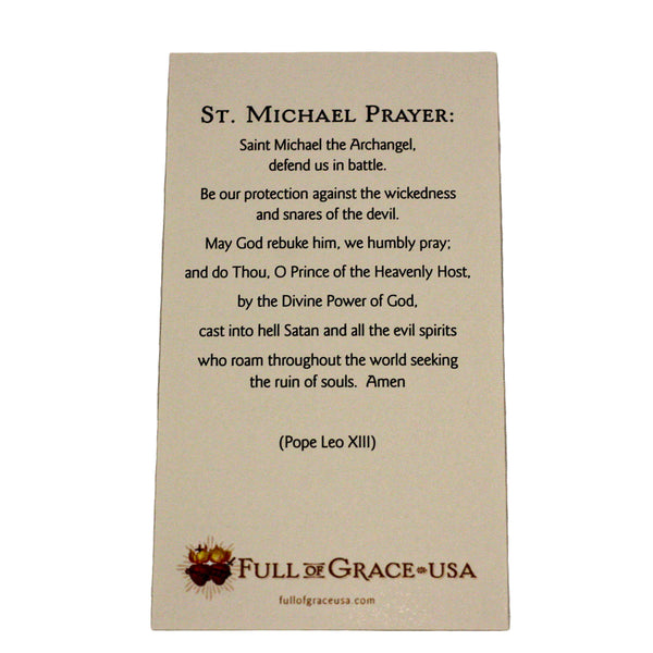 St. Michael Prayer Holy Card