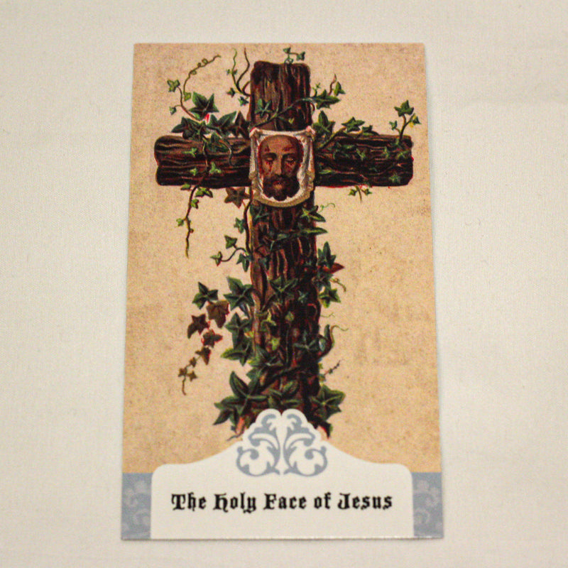 The Holy Face of Jesus Holy Card.