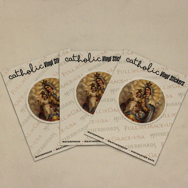 Our Lady of Mt. Carmel & Jesus Sticker Decal