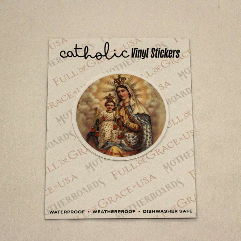 Our Lady of Mt. Carmel & Jesus Sticker Decal
