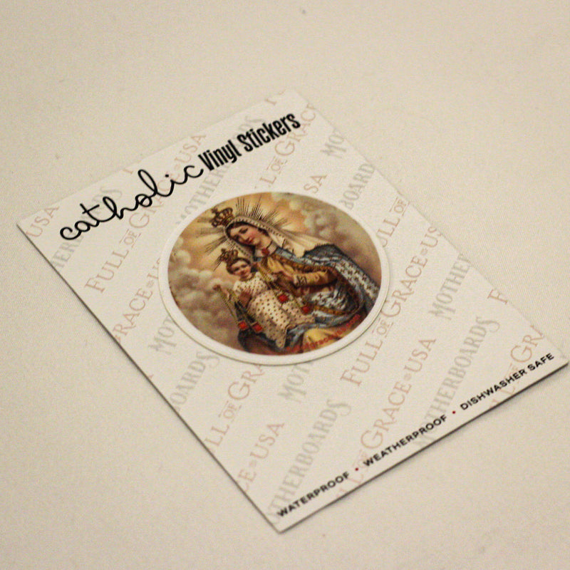 Our Lady of Mt. Carmel & Jesus Sticker Decal