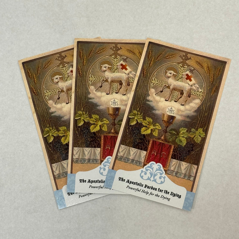 NEW Official 2026 Translation:  The Apostolic Pardon, Powerful Help for the Dying Holy Card