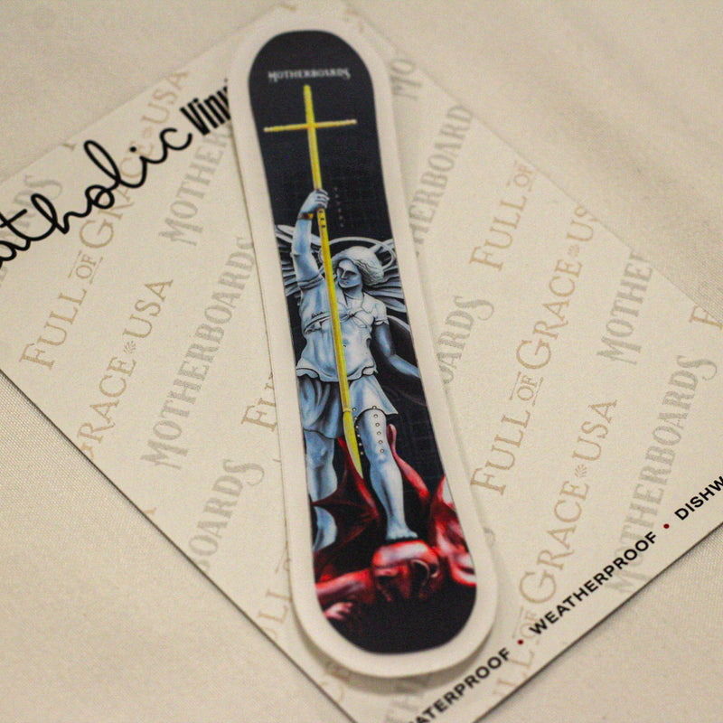 St. Michael Golden Cross Sticker Decal