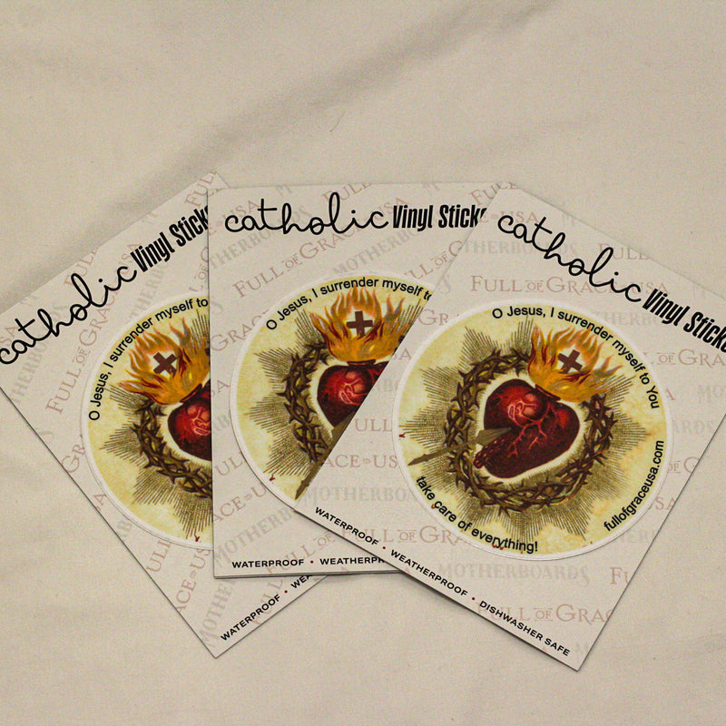 Large Surrender Novena 4" Sticker Decal