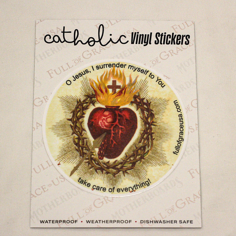 Large Surrender Novena 4" Sticker Decal