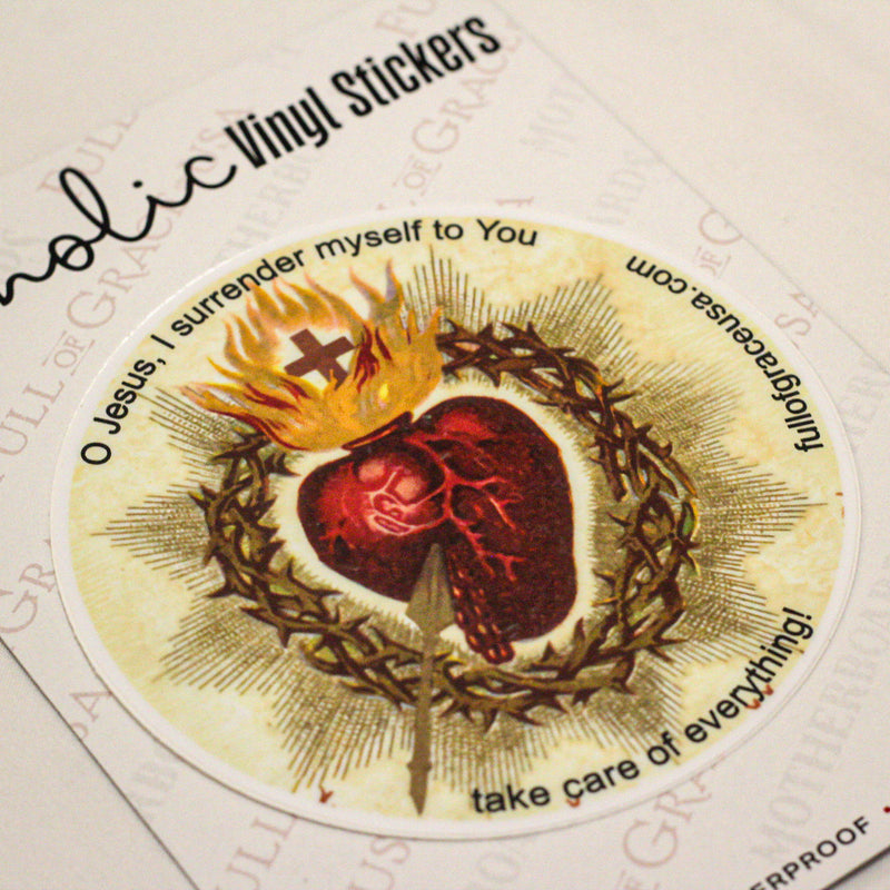 Large Surrender Novena 4" Sticker Decal