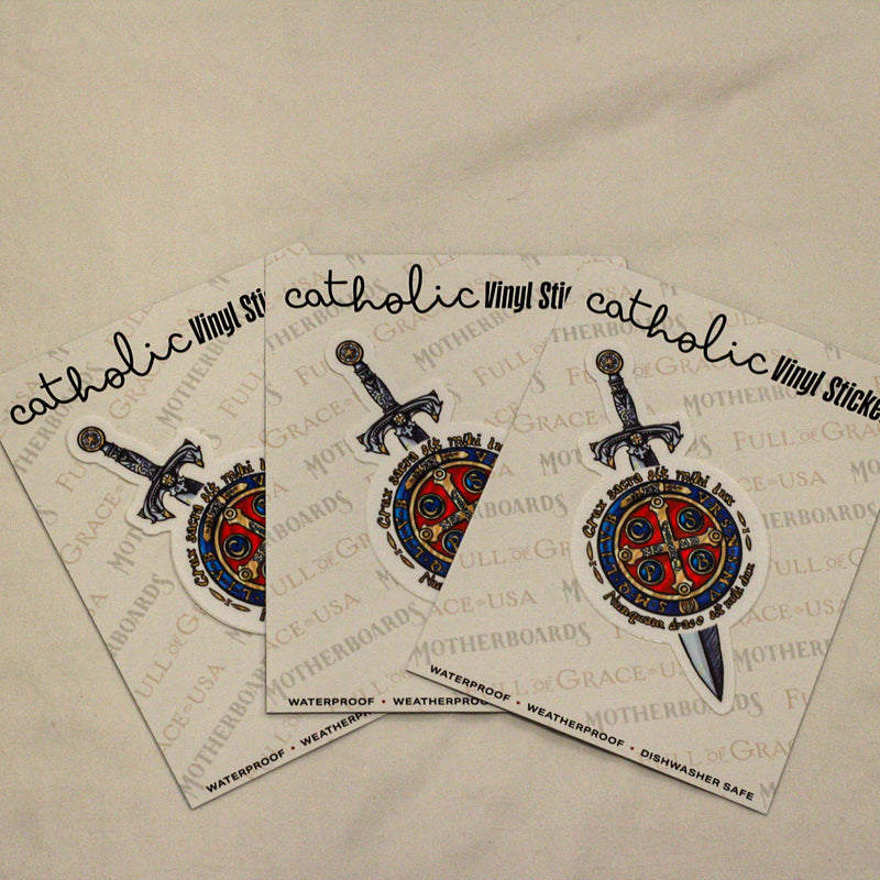 Large St. Benedict Sword Sticker Decal