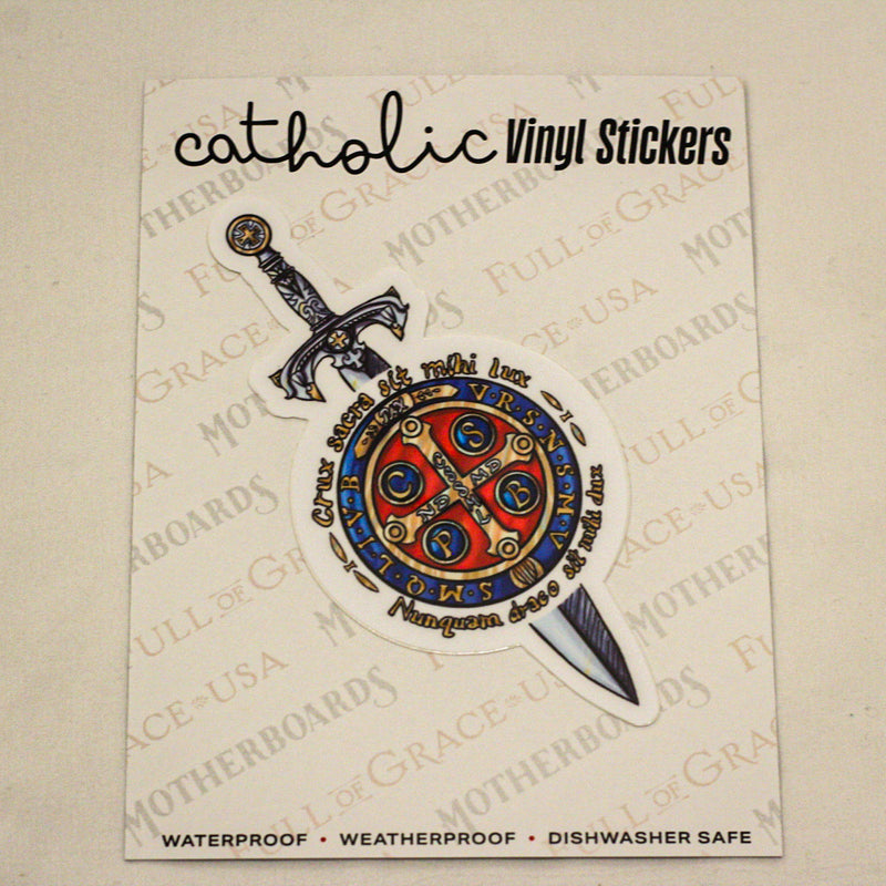 Large St. Benedict Sword Sticker Decal