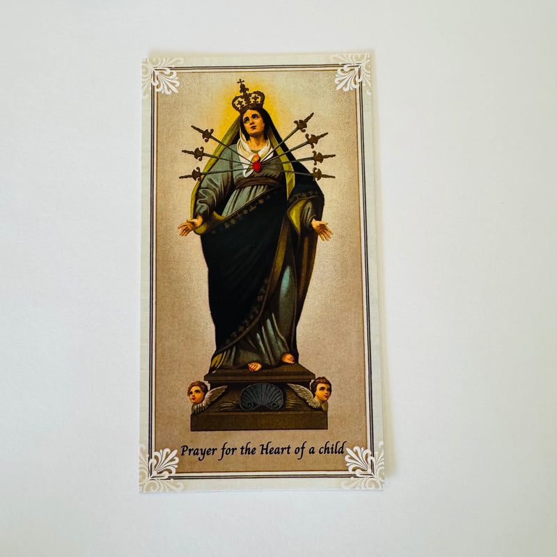 Prayer for the Heart of a Child Holy Card, NEW