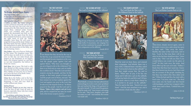 The Brazen Serpent Prayer Rosary, NEW