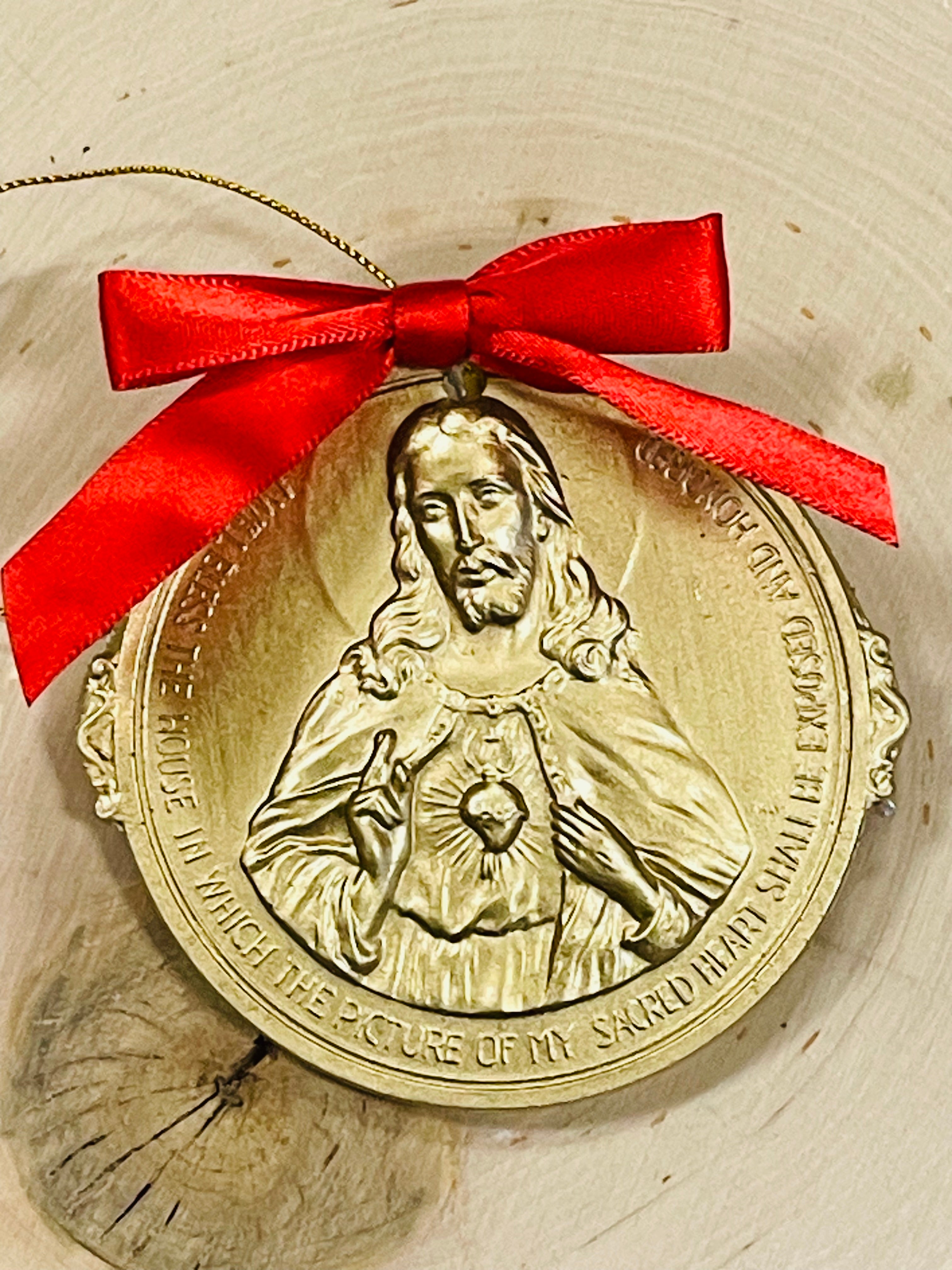 NEW:  Sacred Heart House Blessing//Round Ornament
