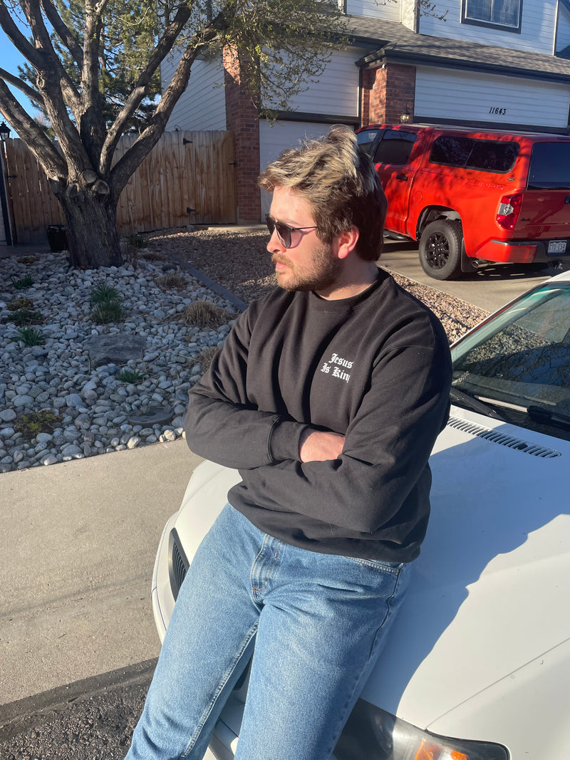 Jesus is King Black Sweatshirt (Unisex)