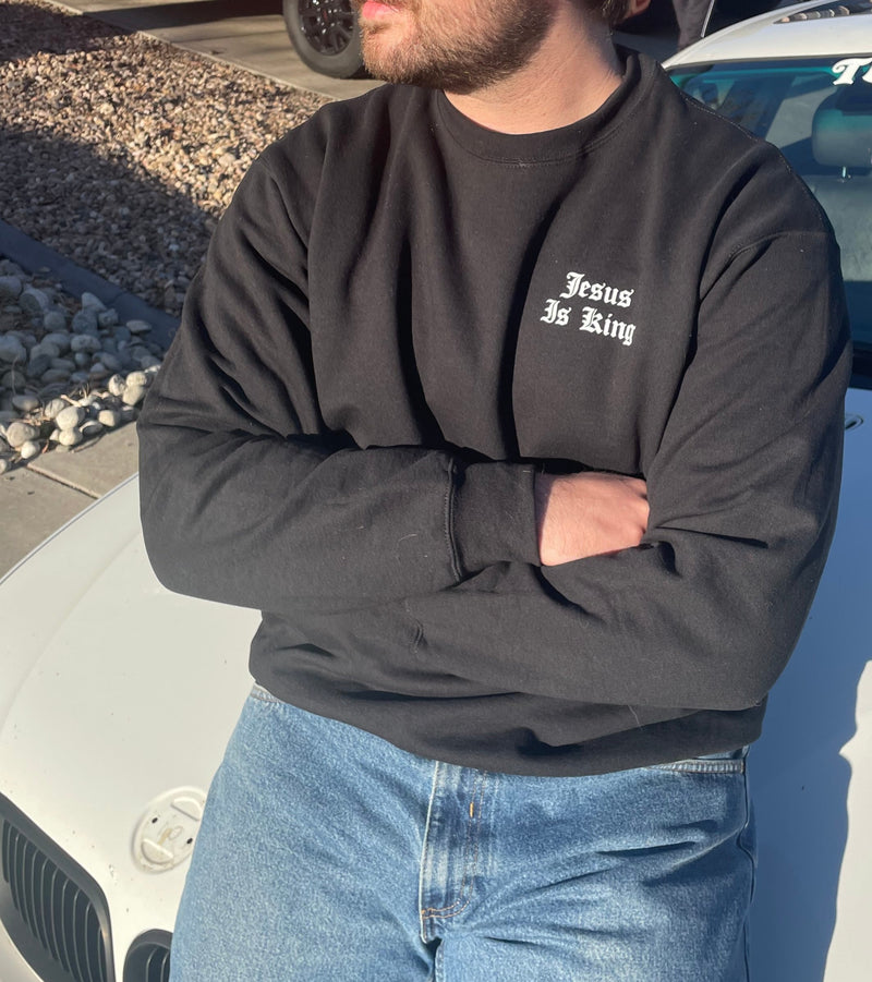 Jesus is King Black Sweatshirt (Unisex)