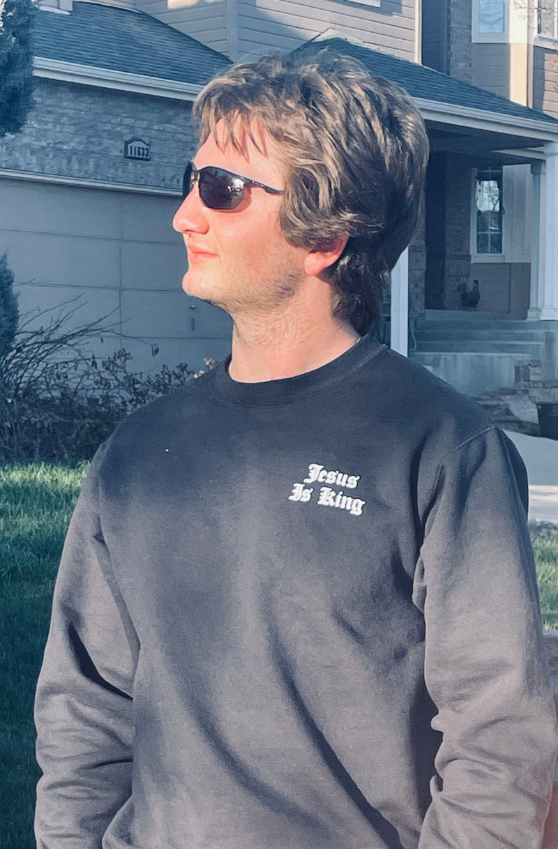 Jesus is King Black Sweatshirt (Unisex)