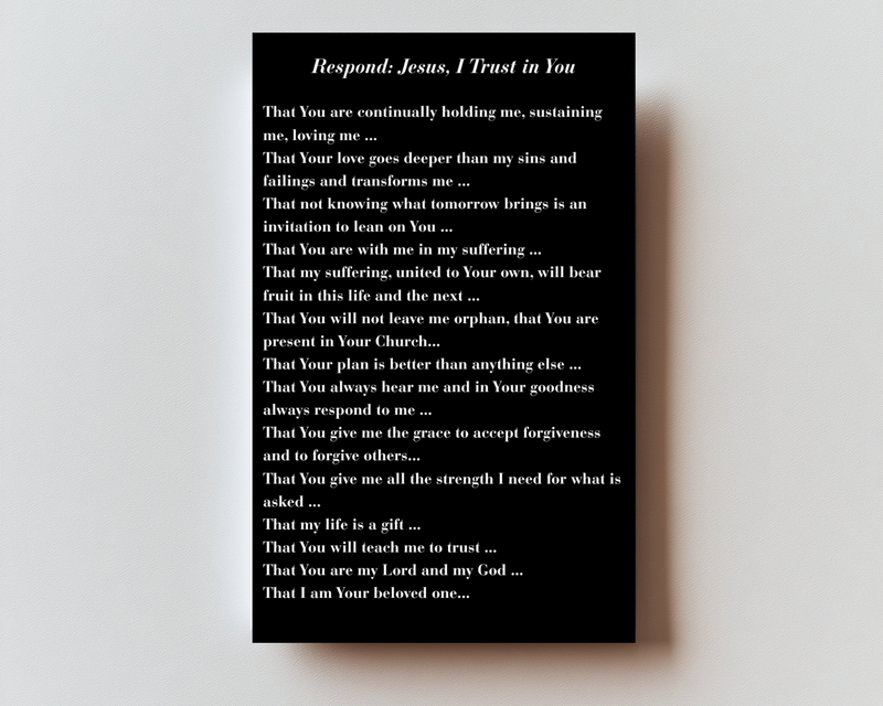 Litany of Trust Premium Metal Prayer Card