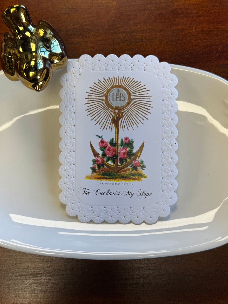 NEW My Hope paper lace holy card