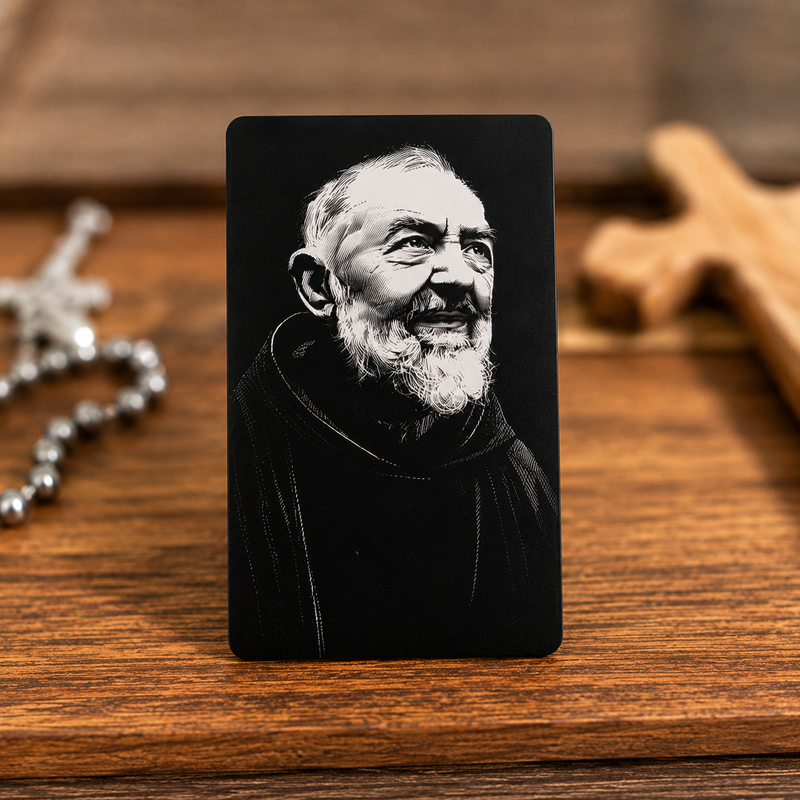 St Padre Pio's Prayer after Holy Communion Premium Metal Prayer Card