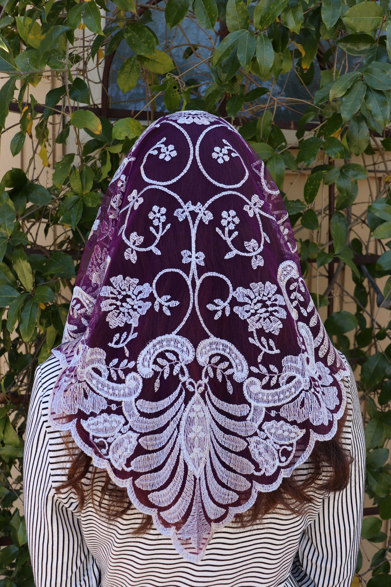 Purple/Pearl Jacinta Veil