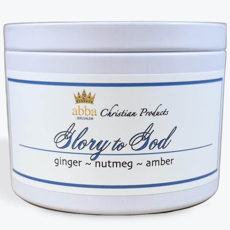 Abba Christian Products - Glory to God - 8oz Holiday Tin Candle