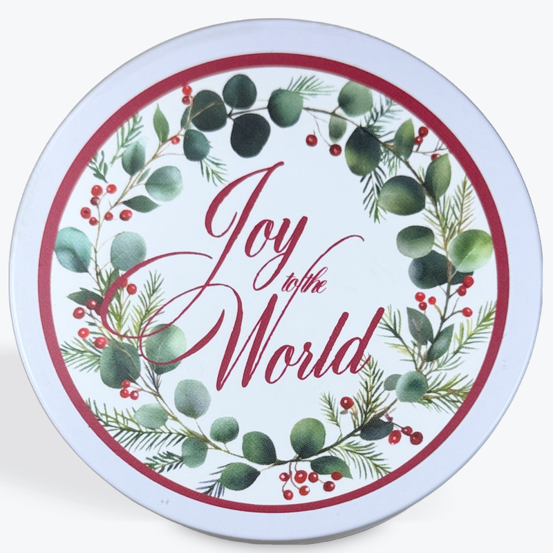 Abba Christian Products - Joy to the World - 8oz Holiday Tin Candle