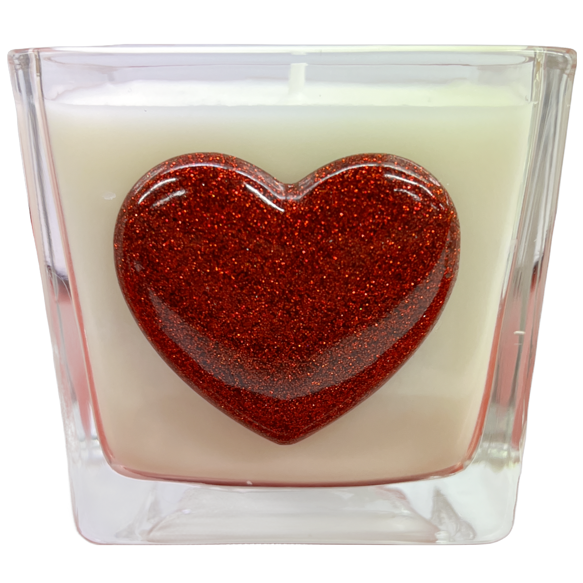 Abba Christian Products - POMEGRANATE PLUM - RED HEART 10oz CANDLE: Red