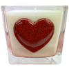 Abba Christian Products - POMEGRANATE PLUM - RED HEART 10oz CANDLE: Red
