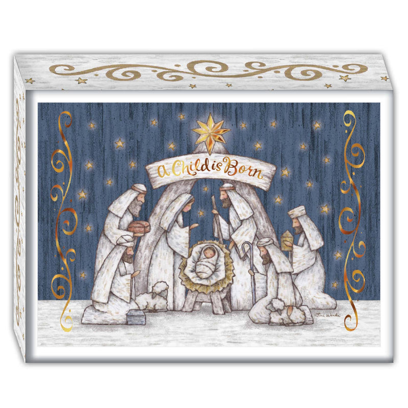 Crown Point Graphics - A Child is Born Nativity - Boxed Christmas Cards