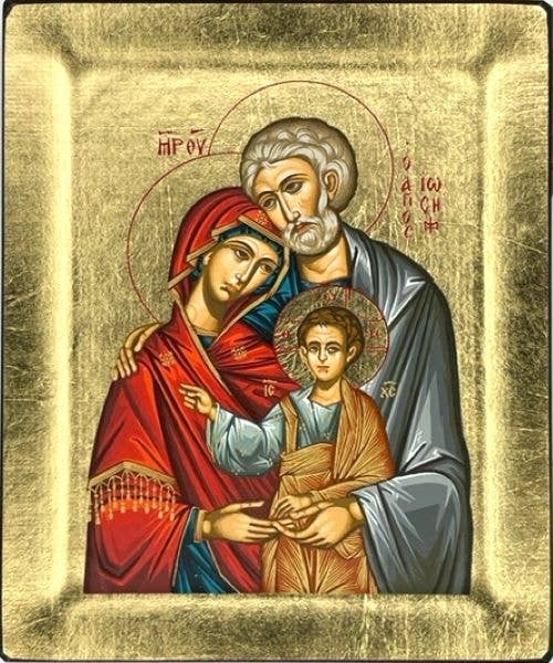 The Art of the Icon - The Holy Family Silk Screen Icon: 29 x 23 cm / 11.4x 9.1 in