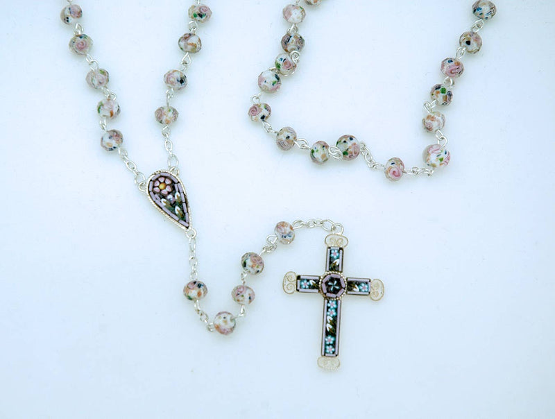 Contreras Designs - 990118P-MOS - Italian Rosary Pendant with Florentine Mosaics