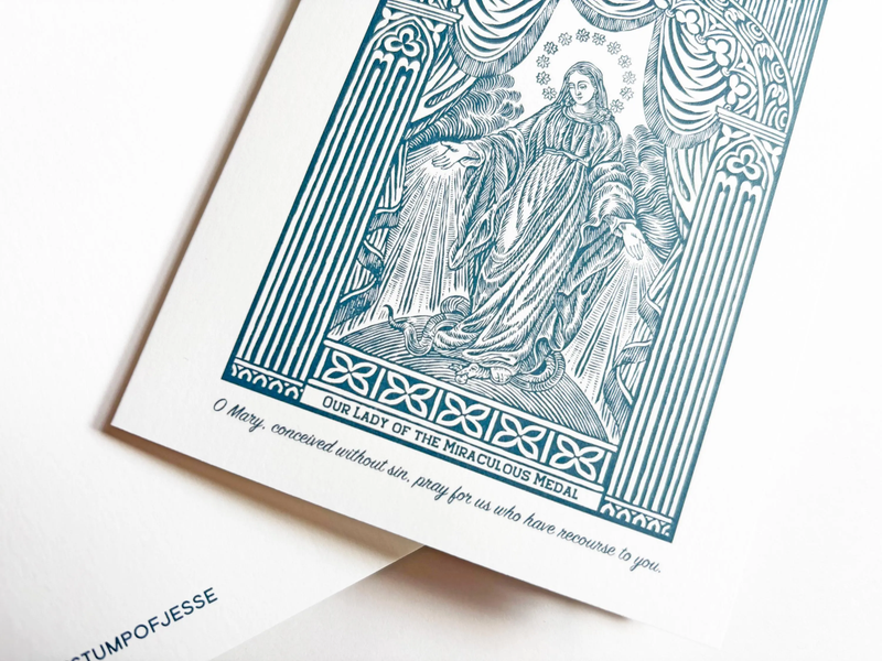 The Stump of Jesse - Our Lady of the Miraculous Medal Greeting Card I Gift