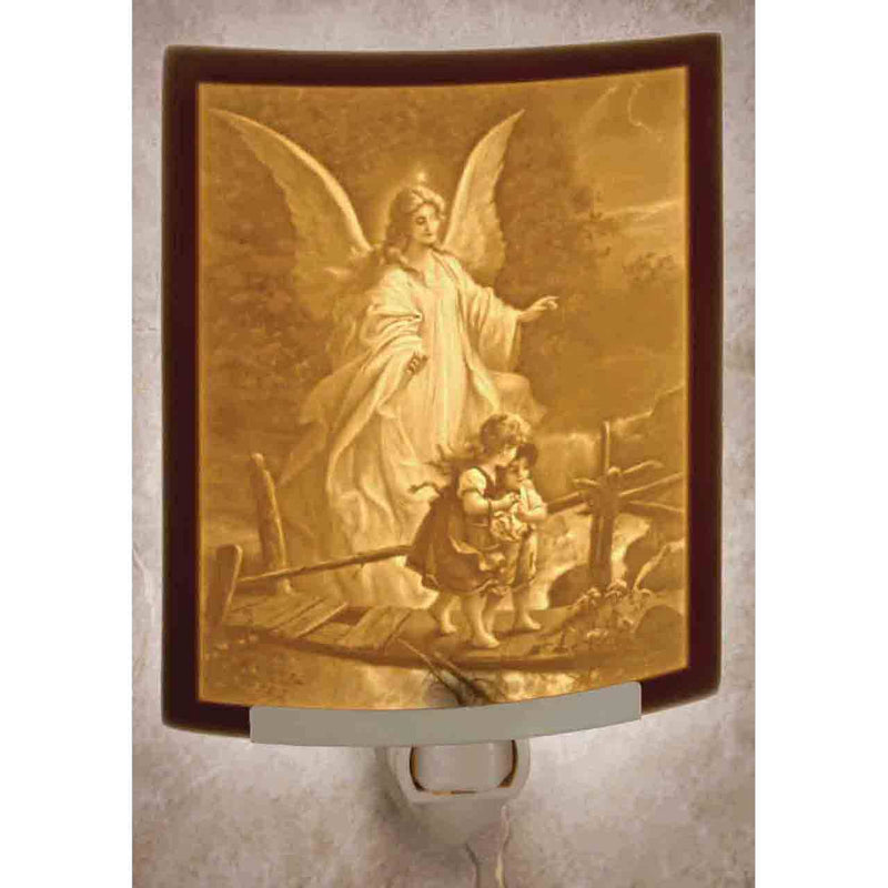 The Porcelain Garden Inc. - Angel at Bridge Porcelain Lithophane Night Light