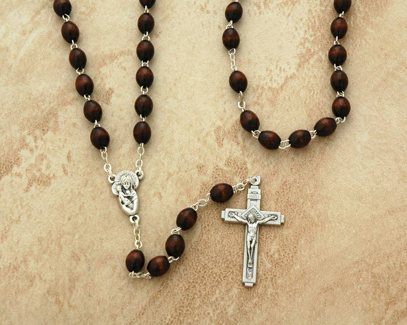 Contreras Designs - DR11BR- Brown Wood Rosary