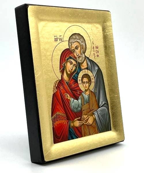 The Art of the Icon - The Holy Family Silk Screen Icon: 29 x 23 cm / 11.4x 9.1 in
