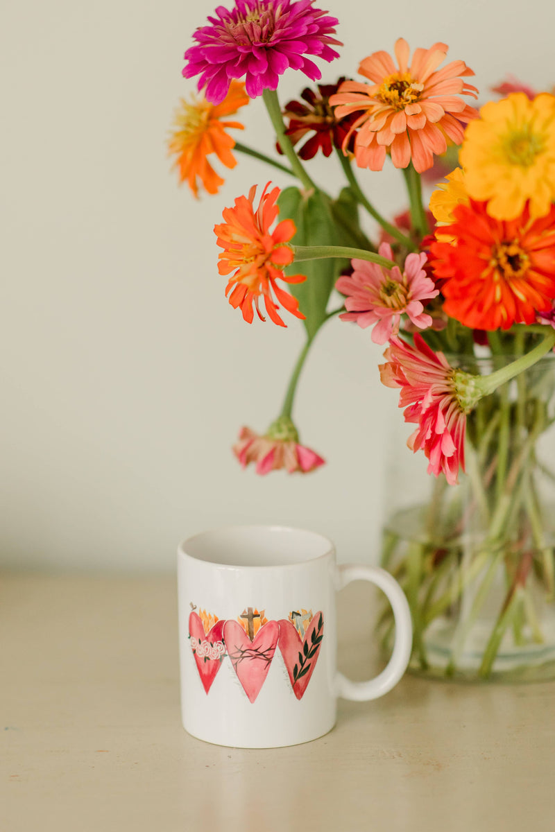 Emily S Pitre Art - 3 Hearts Mug