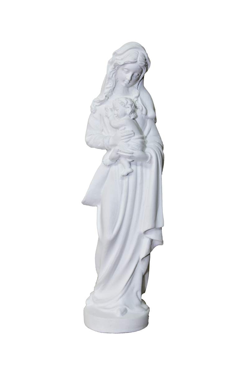 Goldscheider of Vienna - Madonna & Child Statue in simple white 6.25"